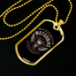 Riding Motorbike Biker Necklace Stainless Steel or 18k Gold Dog Tag 24"-Express Your Love Gifts