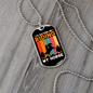 Riding My Horse Horse Necklace Stainless Steel or 18k Gold Dog Tag 24" Chain-Express Your Love Gifts