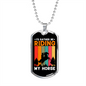 Riding My Horse Horse Necklace Stainless Steel or 18k Gold Dog Tag 24" Chain-Express Your Love Gifts