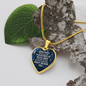 Right Beside You Necklace Stainless Steel or 18k Gold Heart 18-22"-Express Your Love Gifts