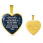 Right Beside You Necklace Stainless Steel or 18k Gold Heart 18-22"-Express Your Love Gifts
