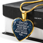 Right Beside You Necklace Stainless Steel or 18k Gold Heart 18-22"-Express Your Love Gifts