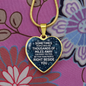 Right Beside You Necklace Stainless Steel or 18k Gold Heart 18-22"-Express Your Love Gifts