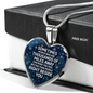 Right Beside You Necklace Stainless Steel or 18k Gold Heart 18-22"-Express Your Love Gifts