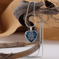 Right Beside You Necklace Stainless Steel or 18k Gold Heart 18-22"-Express Your Love Gifts