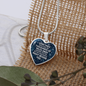 Right Beside You Necklace Stainless Steel or 18k Gold Heart 18-22"-Express Your Love Gifts