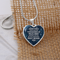 Right Beside You Necklace Stainless Steel or 18k Gold Heart 18-22"-Express Your Love Gifts