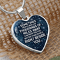 Right Beside You Necklace Stainless Steel or 18k Gold Heart 18-22"-Express Your Love Gifts