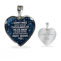 Right Beside You Necklace Stainless Steel or 18k Gold Heart 18-22"-Express Your Love Gifts