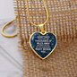 Right Beside You Necklace Stainless Steel or 18k Gold Heart 18-22"-Express Your Love Gifts