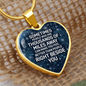 Right Beside You Necklace Stainless Steel or 18k Gold Heart 18-22"-Express Your Love Gifts