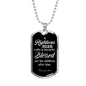 Righteous Man Proverbs 20:7 Necklace Stainless Steel or 18k Gold Dog Tag 24"-Express Your Love Gifts