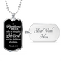 Righteous Man Proverbs 20:7 Necklace Stainless Steel or 18k Gold Dog Tag 24"-Express Your Love Gifts
