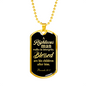 Righteous Man Proverbs 20:7 Necklace Stainless Steel or 18k Gold Dog Tag 24"-Express Your Love Gifts