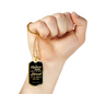 Righteous Man Proverbs 20:7 Necklace Stainless Steel or 18k Gold Dog Tag 24"-Express Your Love Gifts
