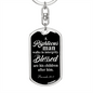 Righteous Man Proverbs 20:7 Swivel Keychain Dog Tag Stainless Steel or 18k Gold-Express Your Love Gifts