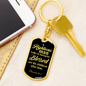 Righteous Man Proverbs 20:7 Swivel Keychain Dog Tag Stainless Steel or 18k Gold-Express Your Love Gifts