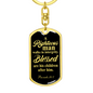 Righteous Man Proverbs 20:7 Swivel Keychain Dog Tag Stainless Steel or 18k Gold-Express Your Love Gifts