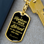 Righteous Man Proverbs 20:7 Swivel Keychain Dog Tag Stainless Steel or 18k Gold-Express Your Love Gifts