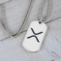 Ripple Crypto Necklace Stainless Steel or 18k Gold Dog Tag 24" Chain-Express Your Love Gifts