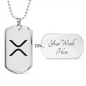 Ripple Crypto Necklace Stainless Steel or 18k Gold Dog Tag 24" Chain-Express Your Love Gifts