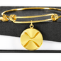 Ripple Gold Bracelet Stainless Steel or 18k Gold Circle Bangle-Express Your Love Gifts