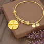Ripple Gold Bracelet Stainless Steel or 18k Gold Circle Bangle-Express Your Love Gifts