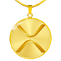 Ripple Gold Circle Necklace Stainless Steel or 18k Gold 18-22"-Express Your Love Gifts