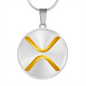 Ripple Gold Circle Necklace Stainless Steel or 18k Gold 18-22"-Express Your Love Gifts