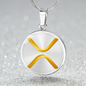 Ripple Gold Circle Necklace Stainless Steel or 18k Gold 18-22"-Express Your Love Gifts