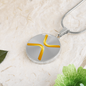 Ripple Gold Circle Necklace Stainless Steel or 18k Gold 18-22"-Express Your Love Gifts