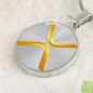 Ripple Gold Circle Necklace Stainless Steel or 18k Gold 18-22"-Express Your Love Gifts