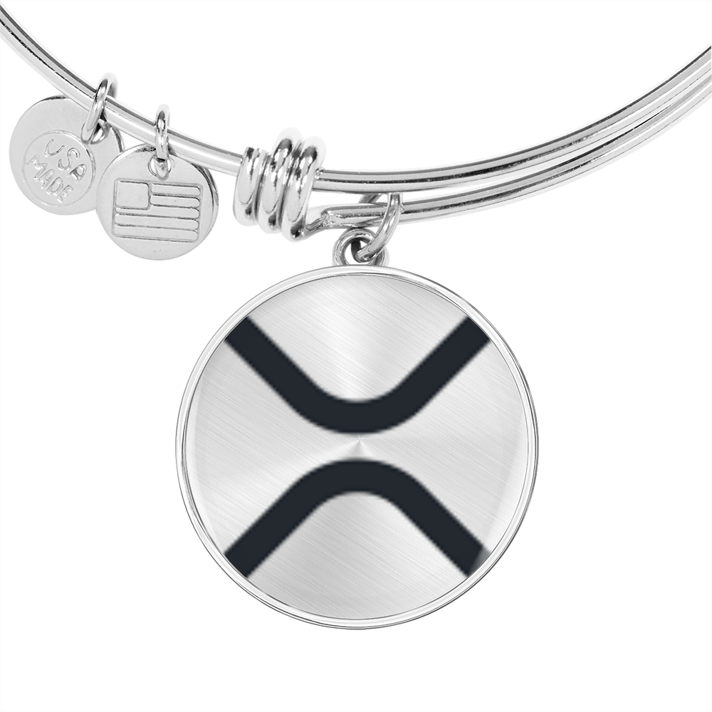 Ripple (XRP) Bracelet Stainless Steel or 18k Gold Circle Bangle-Express Your Love Gifts