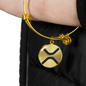 Ripple (XRP) Bracelet Stainless Steel or 18k Gold Circle Bangle-Express Your Love Gifts