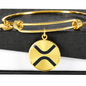Ripple (XRP) Bracelet Stainless Steel or 18k Gold Circle Bangle-Express Your Love Gifts
