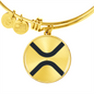 Ripple (XRP) Bracelet Stainless Steel or 18k Gold Circle Bangle-Express Your Love Gifts
