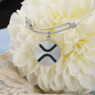 Ripple (XRP) Bracelet Stainless Steel or 18k Gold Circle Bangle-Express Your Love Gifts