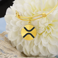 Ripple (XRP) Bracelet Stainless Steel or 18k Gold Circle Bangle-Express Your Love Gifts