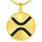 Ripple (XRP) Circle Necklace Stainless Steel or 18k Gold 18-22"-Express Your Love Gifts