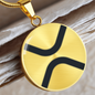Ripple (XRP) Circle Necklace Stainless Steel or 18k Gold 18-22"-Express Your Love Gifts