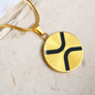 Ripple (XRP) Circle Necklace Stainless Steel or 18k Gold 18-22"-Express Your Love Gifts