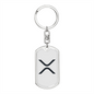 Ripple (XRP) Crypto Cryptocurrency Keychain Stainless Steel or 18k Gold Dog Tag Keyring-Express Your Love Gifts