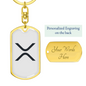 Ripple (XRP) Crypto Cryptocurrency Keychain Stainless Steel or 18k Gold Dog Tag Keyring-Express Your Love Gifts