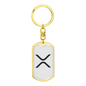 Ripple (XRP) Crypto Cryptocurrency Keychain Stainless Steel or 18k Gold Dog Tag Keyring-Express Your Love Gifts