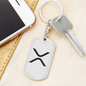 Ripple (XRP) Crypto Cryptocurrency Keychain Stainless Steel or 18k Gold Dog Tag Keyring-Express Your Love Gifts