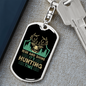 Rise & Shine Hunting Time Keychain Stainless Steel or 18k Gold Dog Tag Keyring-Express Your Love Gifts
