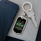 Rise & Shine Hunting Time Keychain Stainless Steel or 18k Gold Dog Tag Keyring-Express Your Love Gifts