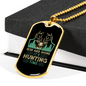 Rise & Shine Hunting Time Necklace Stainless Steel or 18k Gold Dog Tag 24" Chain-Express Your Love Gifts