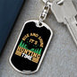 Rise & Shine Keychain Stainless Steel or 18k Gold Dog Tag Keyring-Express Your Love Gifts