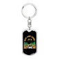 Rise & Shine Keychain Stainless Steel or 18k Gold Dog Tag Keyring-Express Your Love Gifts